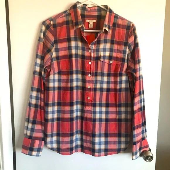 J. Crew Plaid Button Down Shirt - Size S - Picture 1 of 9